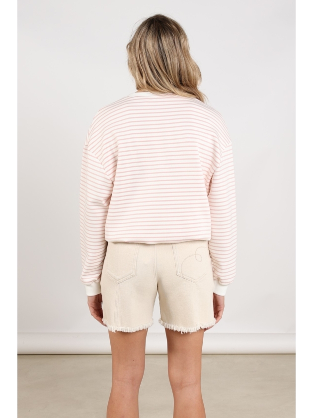 NUKUS Lisa Pullover Stripe 79 offwhite/blush