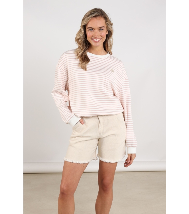 NUKUS Lisa Pullover Stripe 79 offwhite/blush