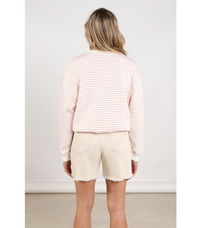 NUKUS Lisa Pullover Stripe 79 offwhite/blush