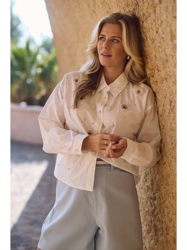 NUKUS Noor Blouse Pearl 17 off white