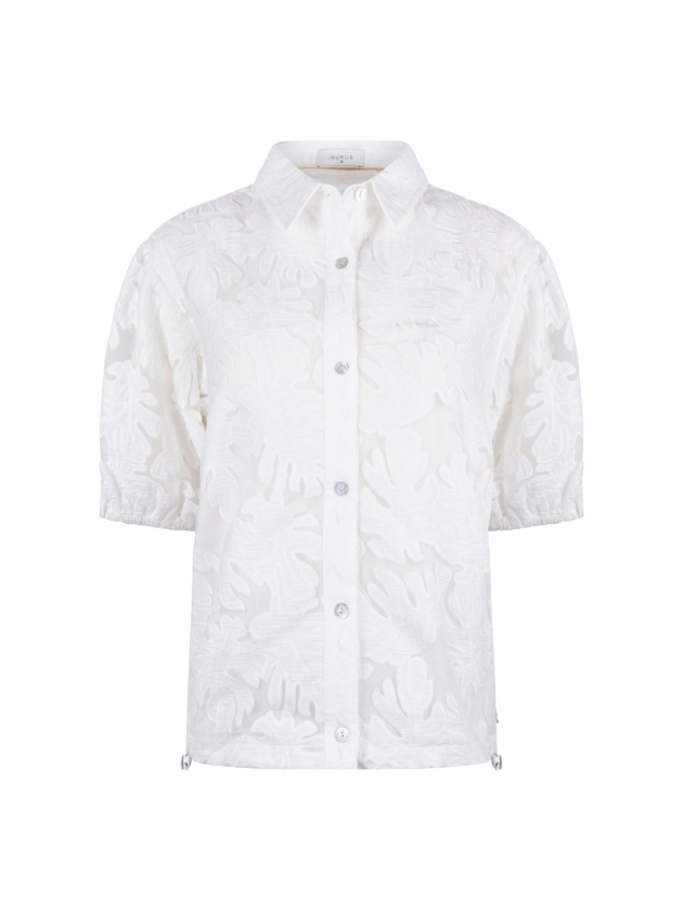 NUKUS Berit Blouse Embroidery 17 off white