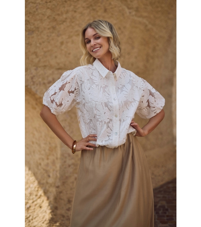 NUKUS Berit Blouse Embroidery 17 off white