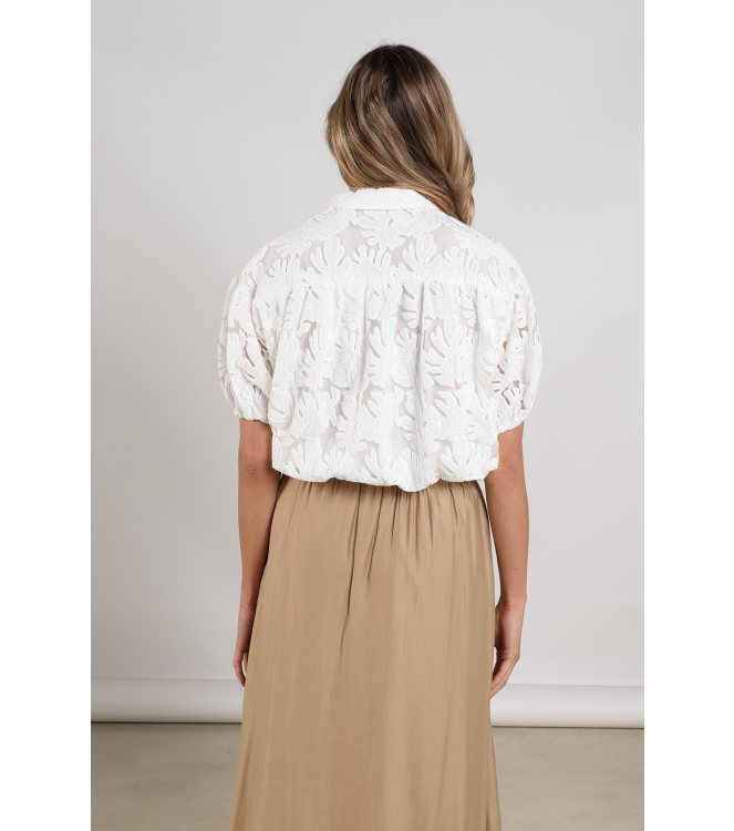NUKUS Berit Blouse Embroidery 17 off white