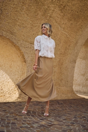 NUKUS Floortje Skirt 64 camel