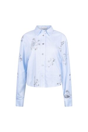 NUKUS Adora Blouse Stripe 314 cloudy/offwhite