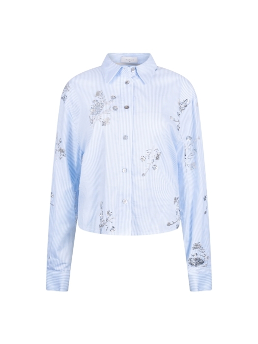NUKUS Adora Blouse Stripe 314 cloudy/offwhite