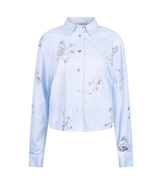 NUKUS Adora Blouse Stripe 314 cloudy/offwhite