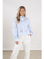 NUKUS Adora Blouse Stripe 314 cloudy/offwhite