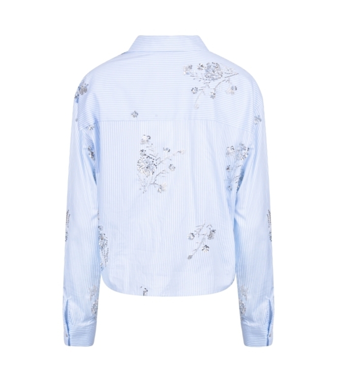 NUKUS Adora Blouse Stripe 314 cloudy/offwhite