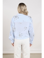 NUKUS Adora Blouse Stripe 314 cloudy/offwhite