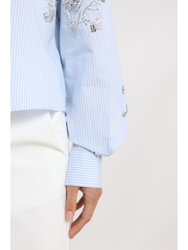 NUKUS Adora Blouse Stripe 314 cloudy/offwhite