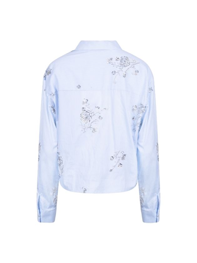 NUKUS Adora Blouse Stripe 314 cloudy/offwhite