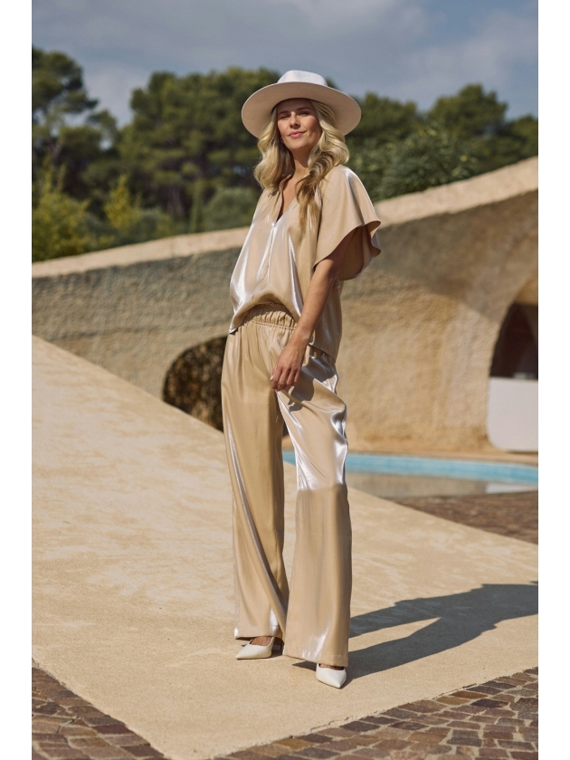 NUKUS Rubi Pants Shiny 9 sand
