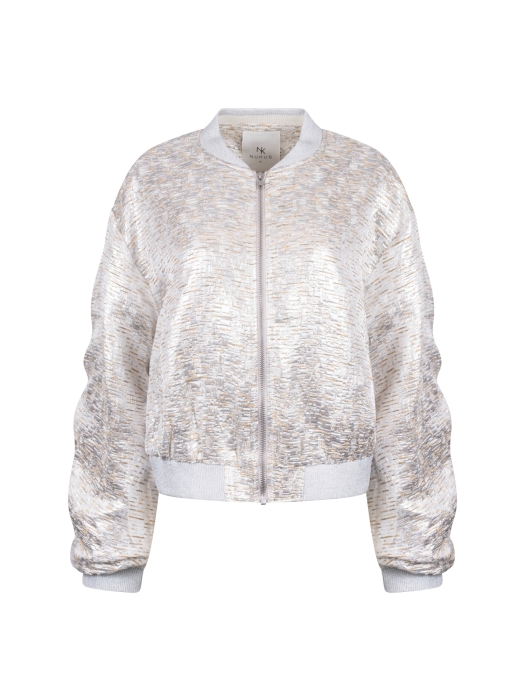 NUKUS Babette Bomber 374 silver/camel