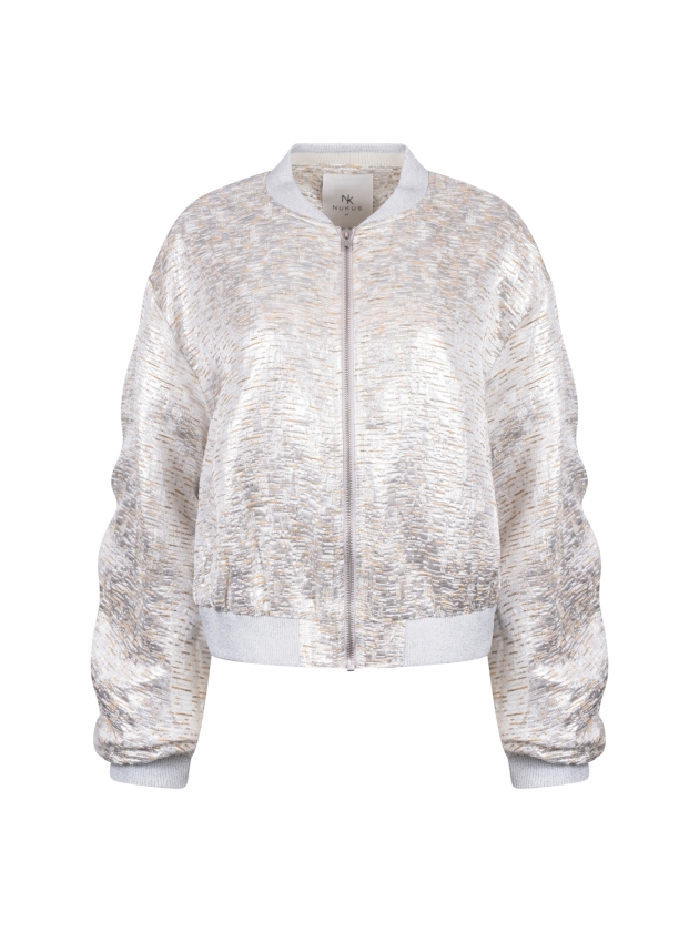 NUKUS Babette Bomber 374 silver/camel