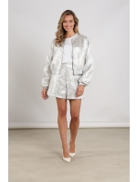 NUKUS Babette Bomber 374 silver/camel