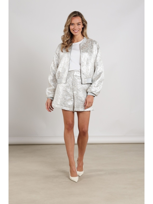 NUKUS Babette Bomber 374 silver/camel
