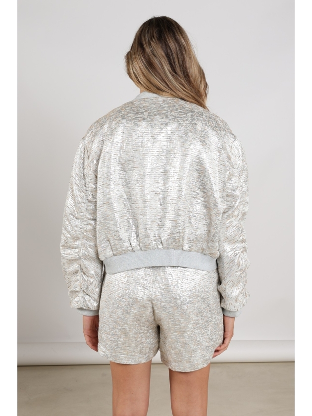 NUKUS Babette Bomber 374 silver/camel