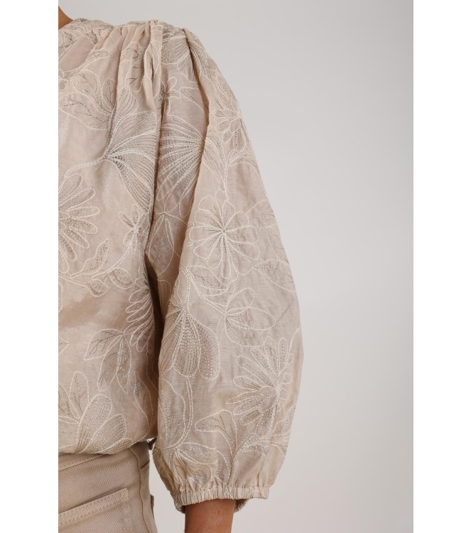 NUKUS Lynn Blouse Embroidery 9 sand