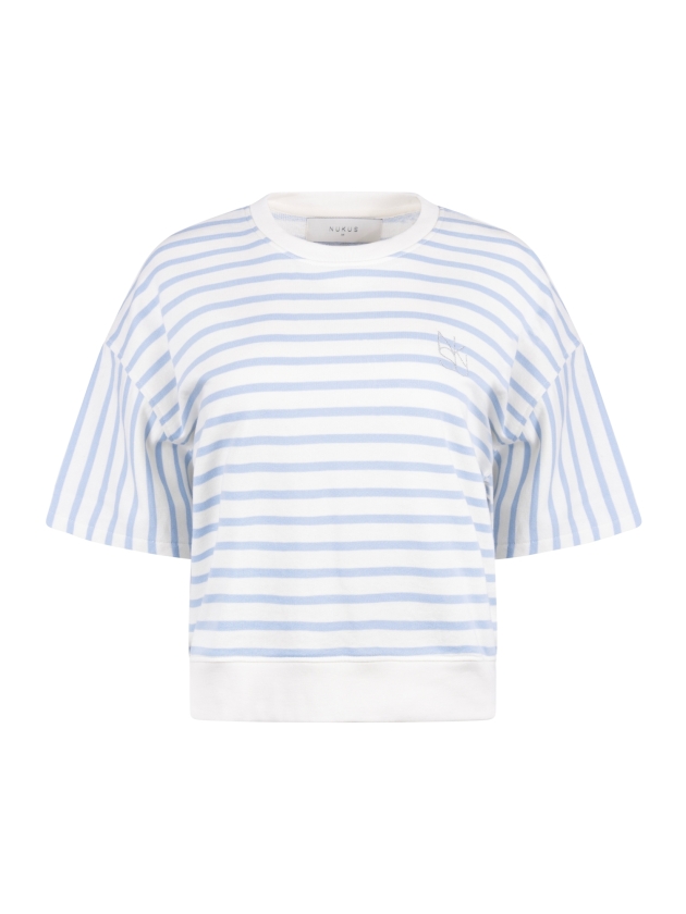 NUKUS Lotte Pullover Stripe 315 offwhite/cloudy