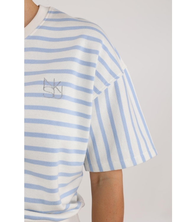 NUKUS Lotte Pullover Stripe 315 offwhite/cloudy