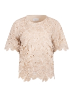NUKUS Octavia Top Flower 239 sand/gold