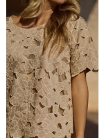 NUKUS Octavia Top Flower 239 sand/gold