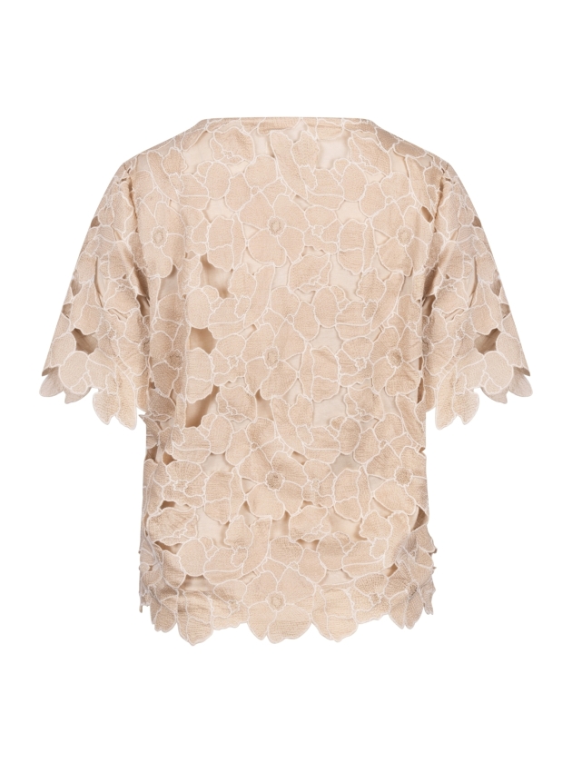 NUKUS Octavia Top Flower 239 sand/gold