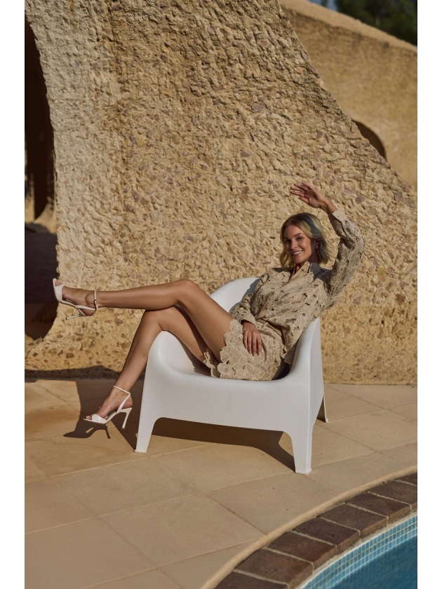 NUKUS Dagmar Short Flower 239 sand/gold