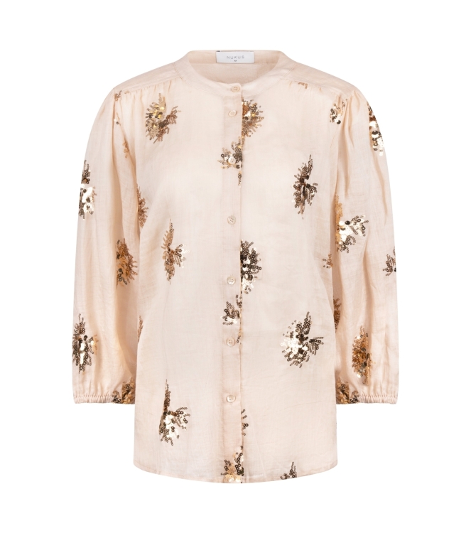 NUKUS Lynn Blouse Paillet 239 sand/gold