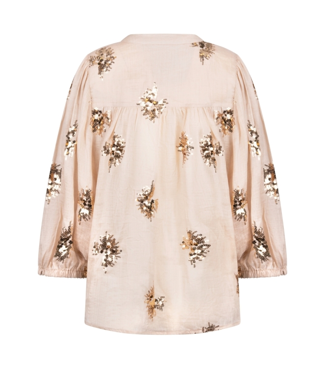 NUKUS Lynn Blouse Paillet 239 sand/gold