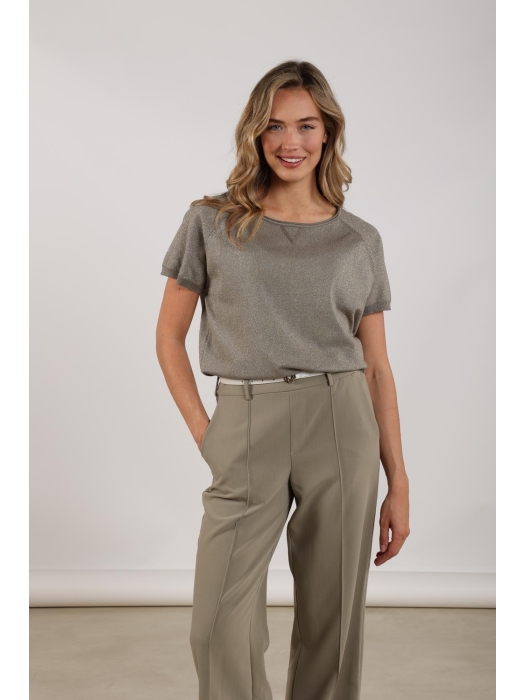 NUKUS Anita Top Lurex 350 army