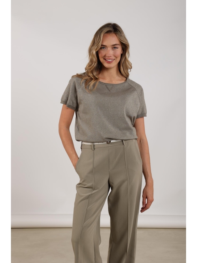 NUKUS Anita Top Lurex 350 army