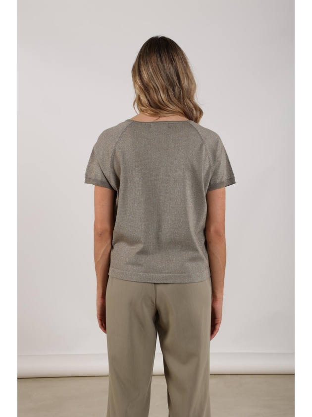 NUKUS Anita Top Lurex 350 army