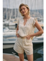 NUKUS Dagmar Short Embroidery 9 sand
