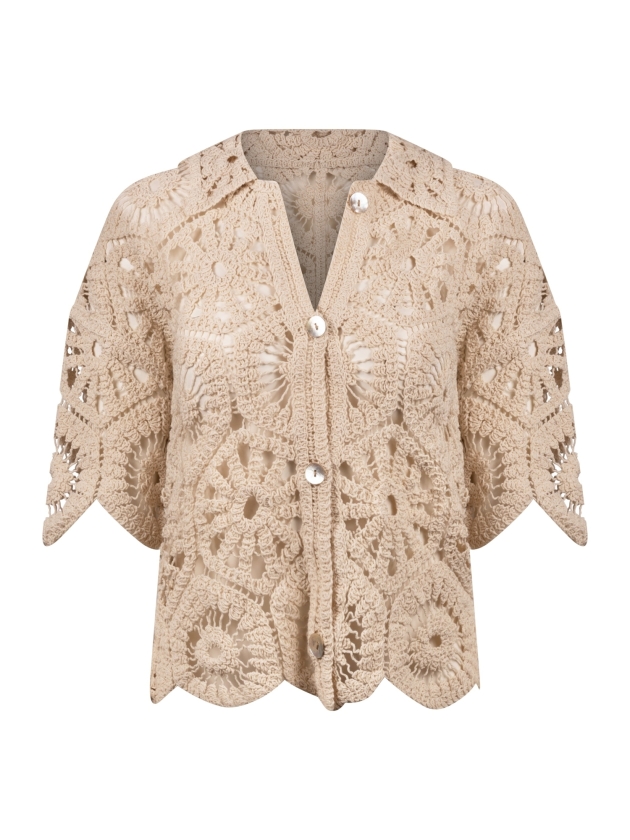 NUKUS Romy Cardigan 9 sand
