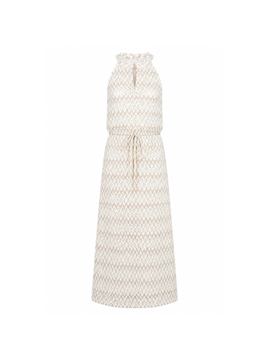 NUKUS Vio Dress Zigzag 126 offwhite/gold
