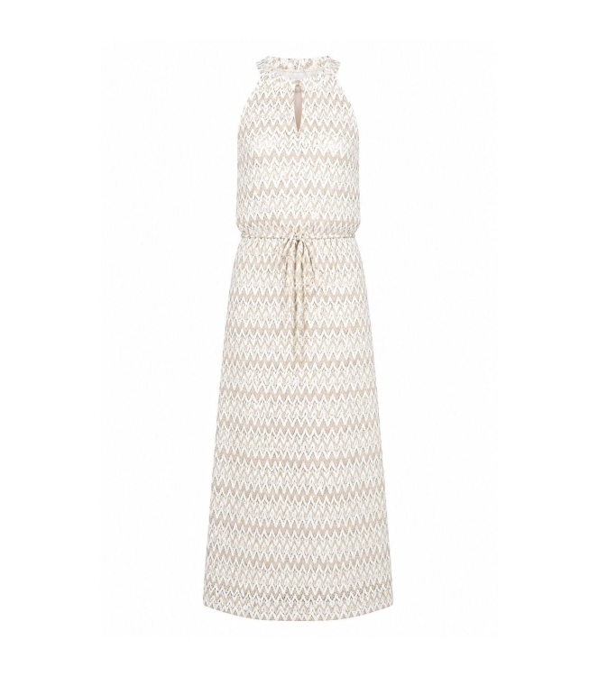 NUKUS Vio Dress Zigzag 126 offwhite/gold