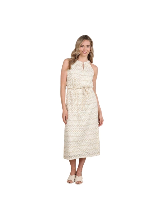 NUKUS Vio Dress Zigzag 126 offwhite/gold