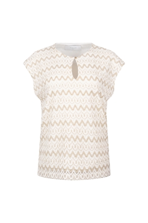 NUKUS Fallon Top Zigzag 126 offwhite/gold