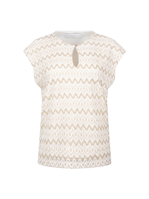 NUKUS Fallon Top Zigzag 126 offwhite/gold