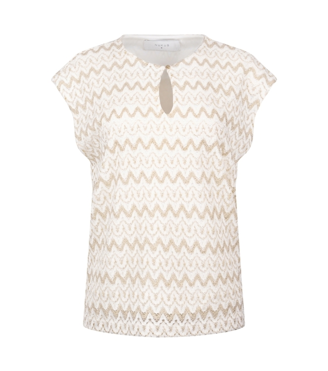 NUKUS Fallon Top Zigzag 126 offwhite/gold