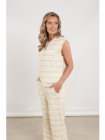 NUKUS Fallon Top Zigzag 126 offwhite/gold