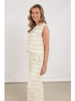 NUKUS Fallon Top Zigzag 126 offwhite/gold