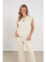 NUKUS Fallon Top Zigzag 126 offwhite/gold
