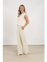 NUKUS Fallon Top Zigzag 126 offwhite/gold