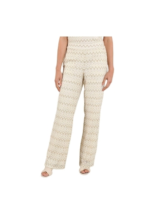 NUKUS Vajenne Pants Zigzag 126 offwhite/gold