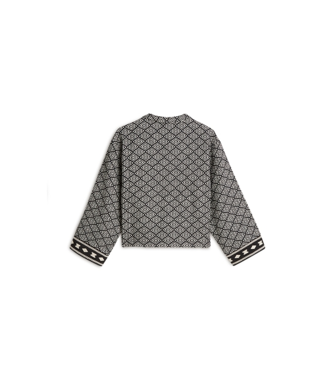 Summum Woman Jacket Black jacquard mix 990 Black