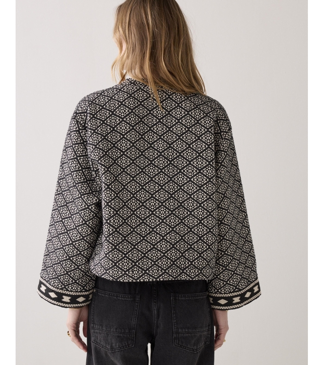 Summum Woman Jacket Black jacquard mix 990 Black