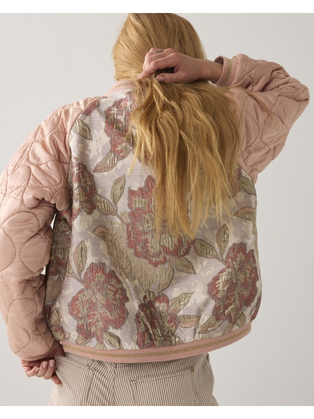 Summum Woman Jacket Rose jacquard mix 570 Faded rose